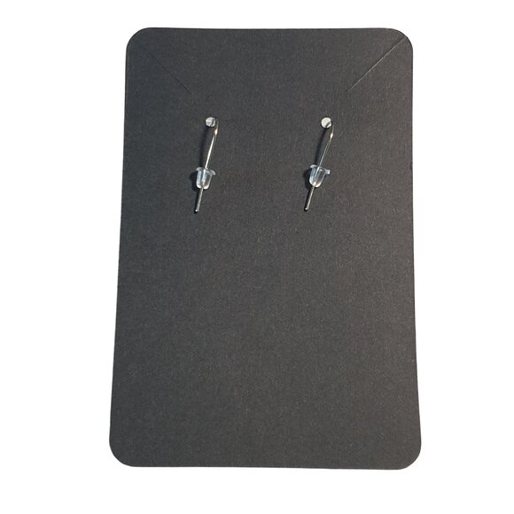 Glass Beaded Drop Earrings Dangle Hook Handcrafted Brown Round Beads Mom Gift - Picture 3 of 6